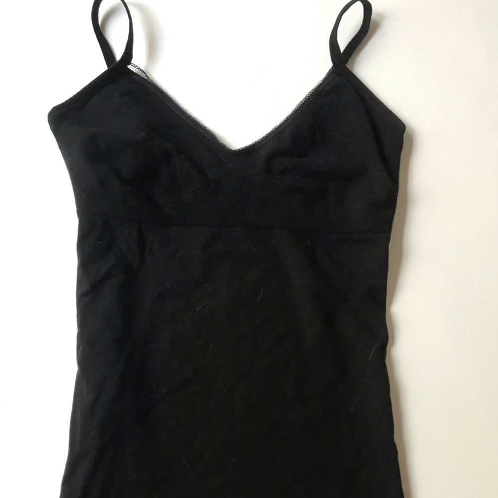 Plain black womens tank top